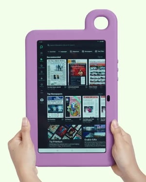 PressReader online library app on Hublet Tblet