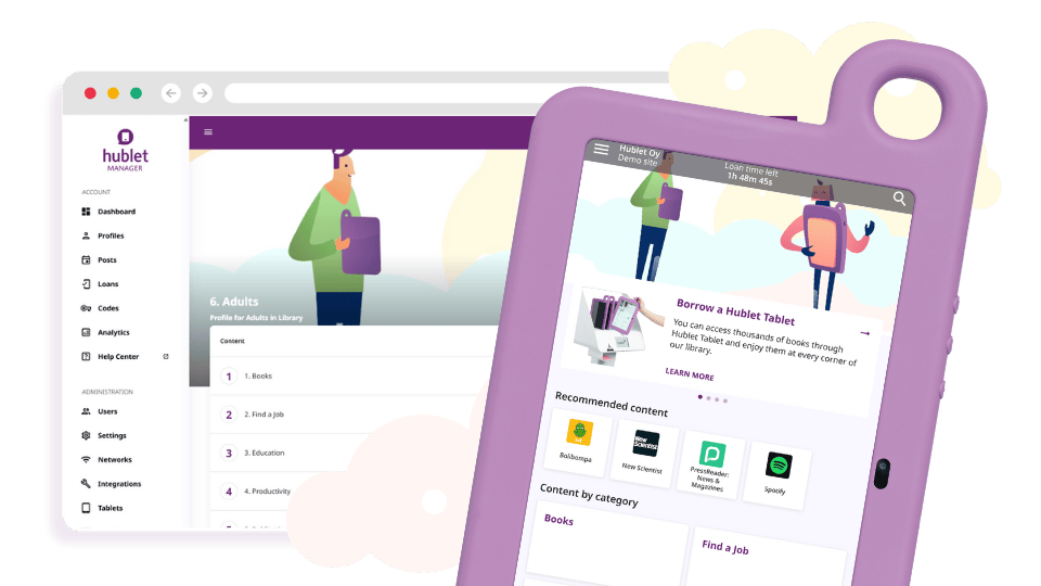 Simple Library Tablet Lending Management Solution | Hublet Solution