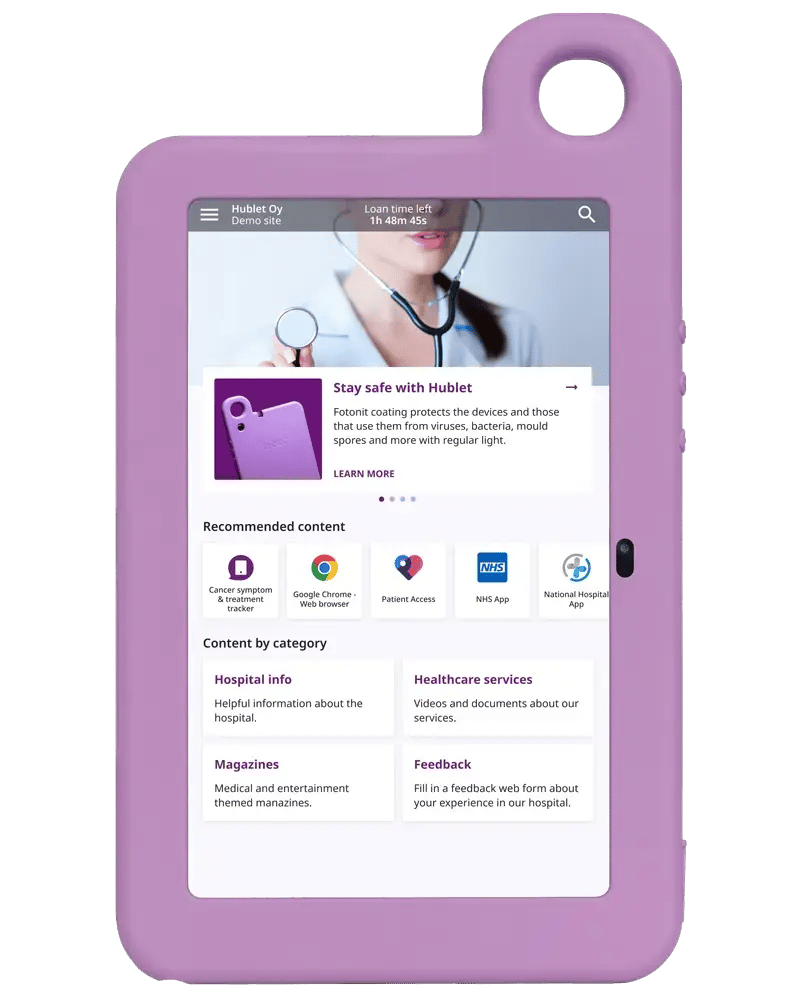 Enhance care with healthcare tablet powered by Hublet