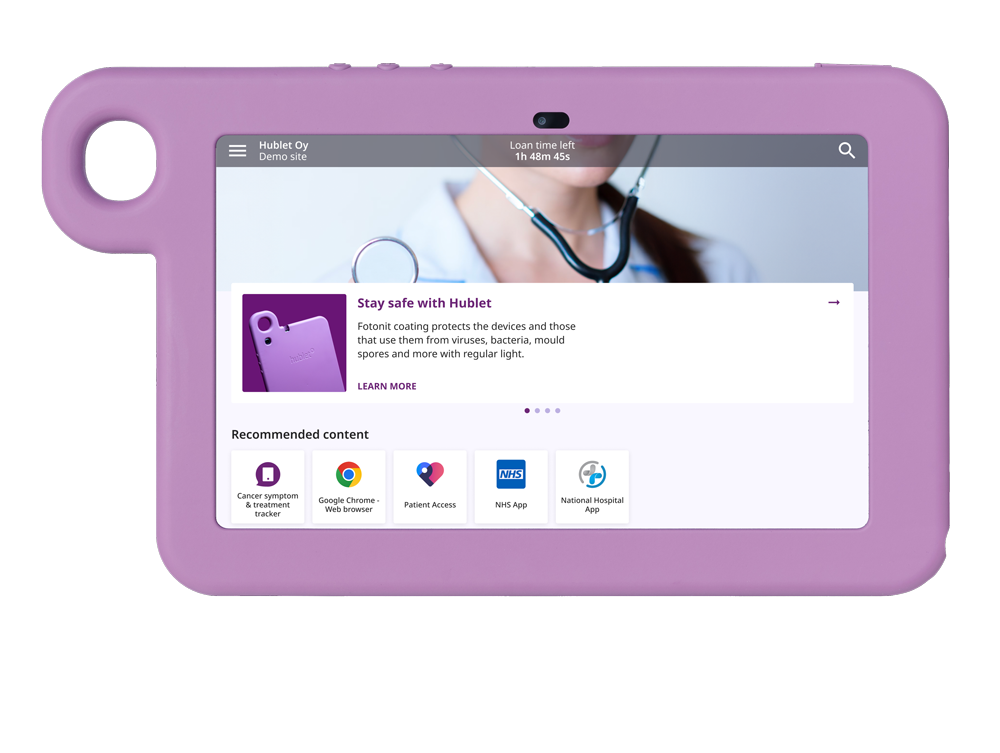 Healthcare-Hublet-App-on-Hublet-Tablet