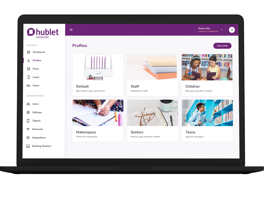 Library-Hublet-Profiles---Hublet-Manager-for-Tablet-Loan