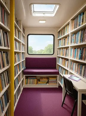 Mobile Library with Hublet Tablet